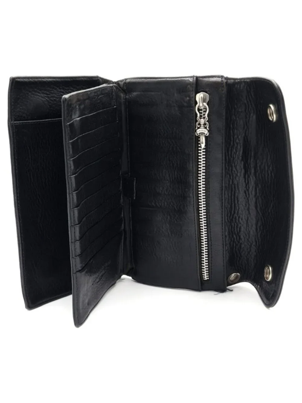 Chrome Hearts Wave Leather Wallet Black